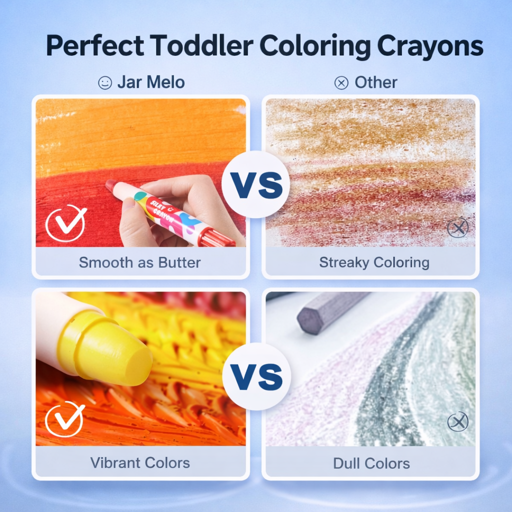 Jumbo Washable Crayons for Toddlers, 12 Colors