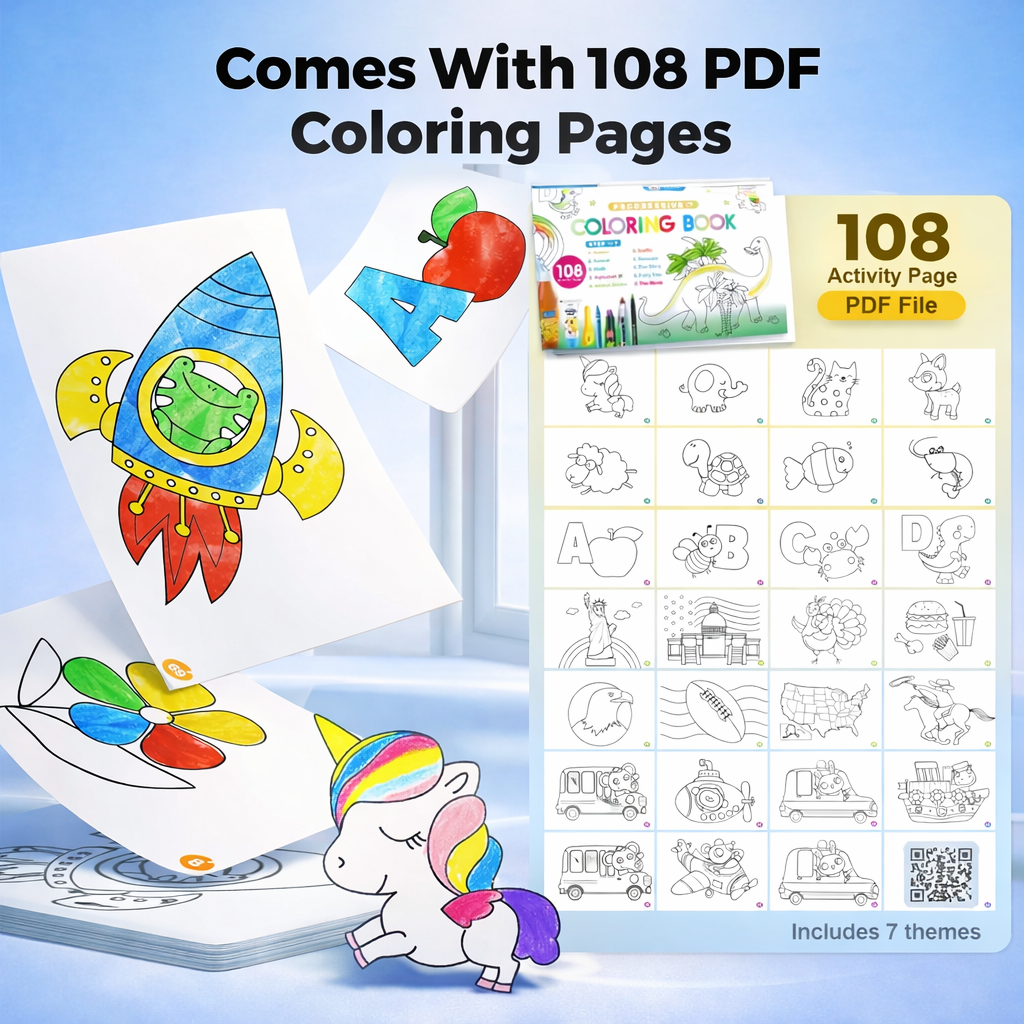 Jumbo Washable Crayons for Toddlers, 12 Colors