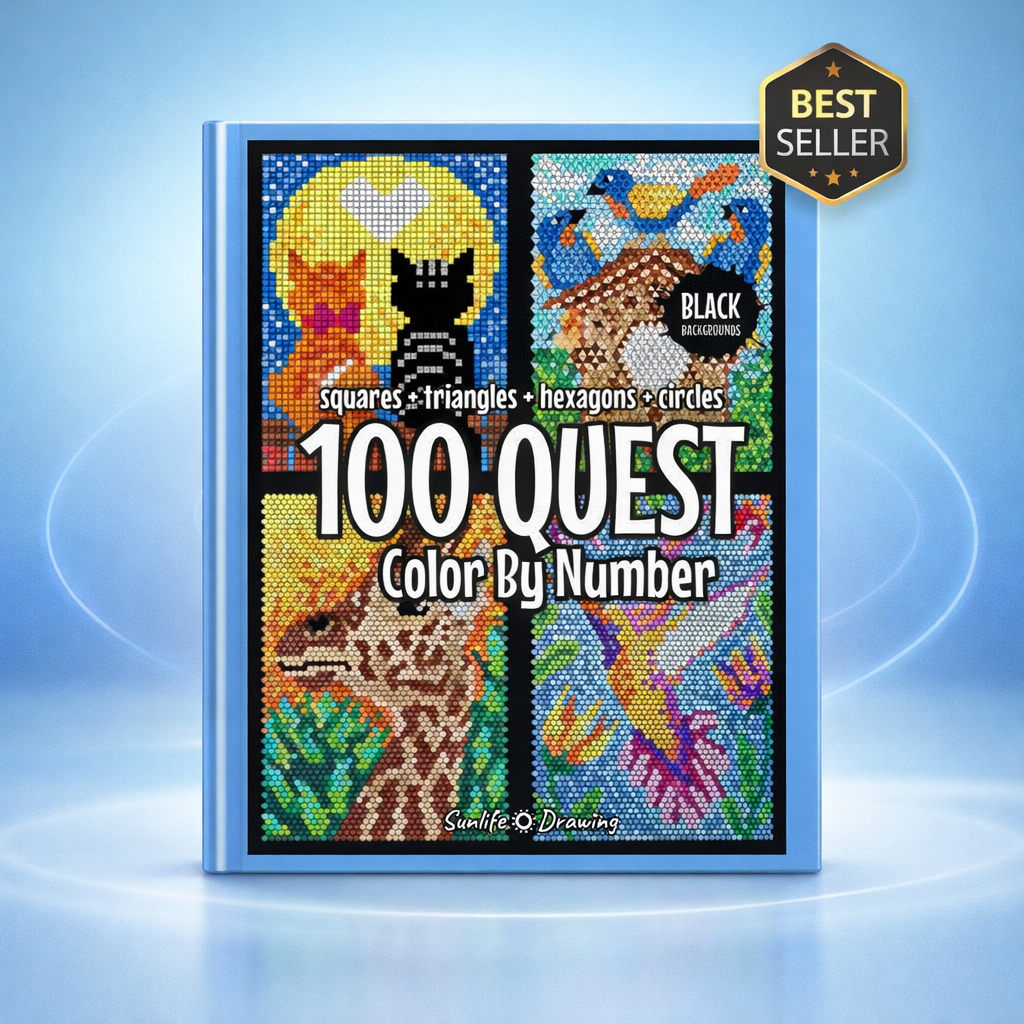 Color-by-Numbers Digital Coloring Book